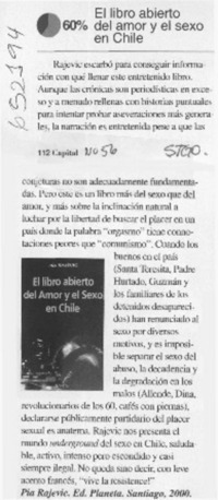 El libro abierto del amor y el sexo en Chile  [artículo]