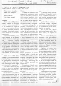 Carta a un ciudadano  [artículo] Lila Lorca
