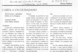 Carta a un ciudadano  [artículo] Lila Lorca