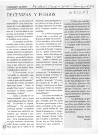 De cenizas y fuegos  [artículo] Modesto Parera