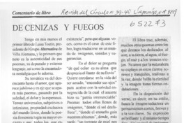 De cenizas y fuegos  [artículo] Modesto Parera