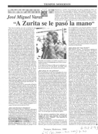 "A Zurita se le pasó la mano"  [artículo]