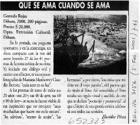 ¿Qué se ama cuando se ama?  [artículo] Floridor Pérez