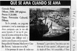 ¿Qué se ama cuando se ama?  [artículo] Floridor Pérez