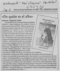 "De quién es el alba"  [artículo]