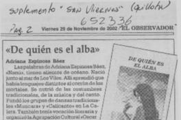 "De quién es el alba"  [artículo]