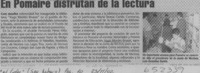 En Pomaire disfrutan de la lectura  [artículo]