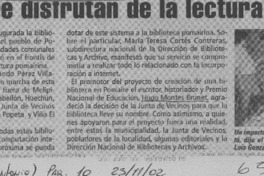 En Pomaire disfrutan de la lectura  [artículo]