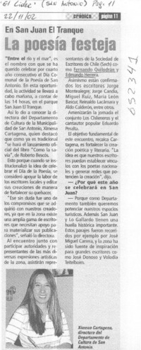 La poesía festeja  [artículo]