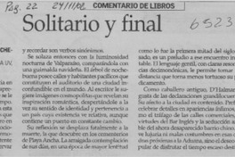 Solitario y final  [artículo] I. Q. E.
