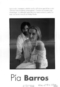 Pía Barros  [artículo] Alejandro Fouillioux