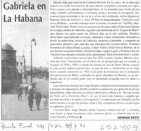 Gabriela en La Habana  [artículo] Hernán Soto