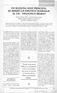 En nuestra sede principal se rindió un emotivo homenaje al VH, Francisco Bilbao  [artículo]