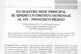 En nuestra sede principal se rindió un emotivo homenaje al VH, Francisco Bilbao  [artículo]