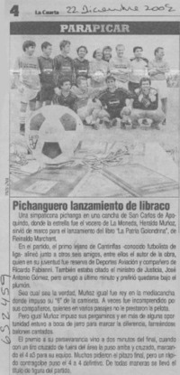 Pichanguero lanzamiento de libraco  [artículo]