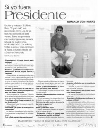 Si yo fuera Presidente, Gonzalo Contreras