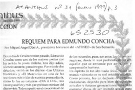 Requiem para Edmundo Concha  [artículo] Miguel Angel Díaz A.