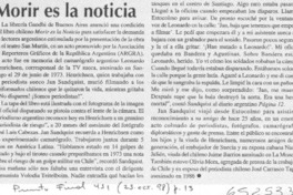 Morir es la noticia  [artículo]