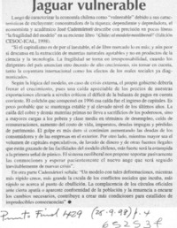 Jaguar vulnerable  [artículo]