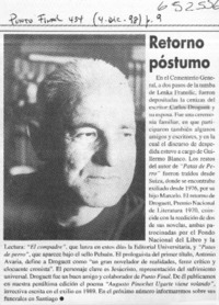 Retorno póstumo  [artículo]