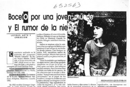 Boceto por una joven muerte y El rumor de la niebla  [artículo]