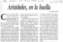 Aristóteles, en la huella  [artículo] Walter Garib