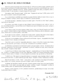El violín de Zoilo Escobar  [artículo] Fernando Kiel