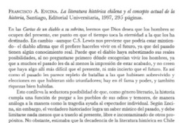 La literatura histórica chilena y el concepto actual de la historia  [artículo] Frederic Smith