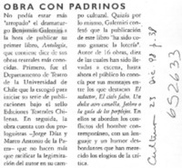 Obra con padrinos  [artículo]