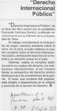 "Derecho internacional público"  [artículo]