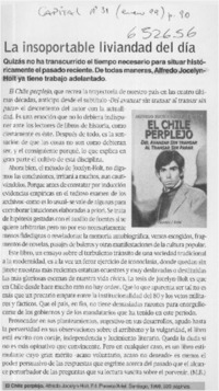 La insoportable liviandad del día  [artículo] M. B.