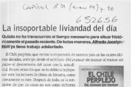 La insoportable liviandad del día  [artículo] M. B.