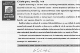 Chiste pero no sólo risa  [artículo] D. T.