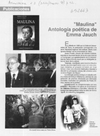 "Maulina" Antología poética de Emma Jauch  [artículo]