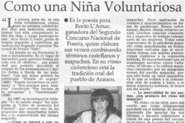 Como una niña voluntariosa  [artículo]