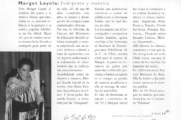Margot Loyola, intérprete y maestra  [artículo]