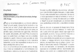 El rey David  [artículo] Jesús Ginés Ortega