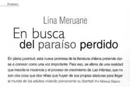 En busca del paraíso perdido  [artículo] Mónica Stipicic