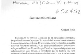 Summa mistraliana  [artículo] Grínor Rojo