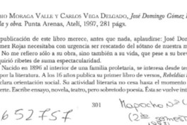José Domingo Gómez Rojas, vida y obra  [artículo] Germán Alburquerque Fuschini