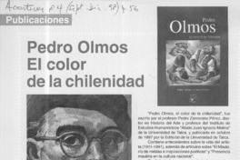 Pedro Olmos, el color de la chilenidad  [artículo]