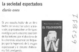 La sociedad espectadora  [artículo] Dario Oses