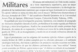 Militares  [artículo] Federico López