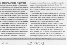 Rivera del desierto, marca registrada  [artículo] J. P.