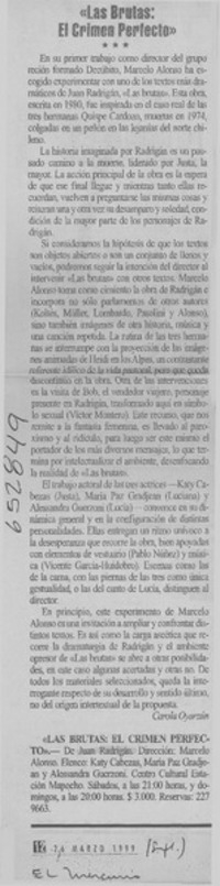 "Las brutas, el crimen perfecto"  [artículo] Carola Oyarzún L.