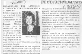 Desarrollo del lenguaje, comunicación, pensamiento y actitudes  [artículo]