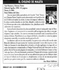 El chileno de maleta  [artículo] Ana María Valdivieso