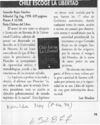 Chile escoge la libertad  [artículo] Luis Moulian
