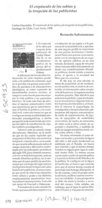 El crepúsculo de los sabios y la irrupción de los publicistas  [artículo] Bernardo Subercaseaux