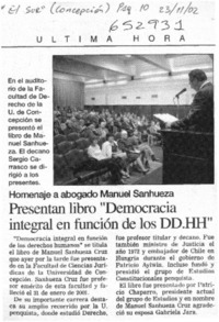 Presentan libro "Democracia integral en función de los DD.HH."  [artículo]